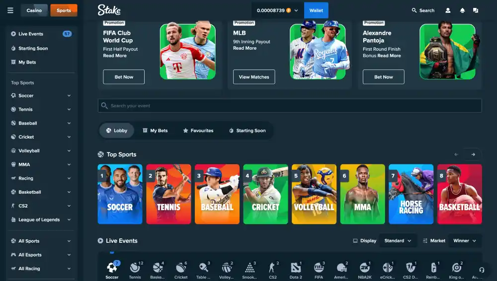 Sports Betting at Stake Bookmaker in India